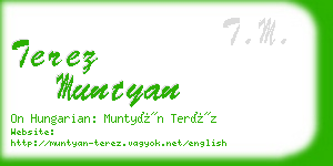 terez muntyan business card